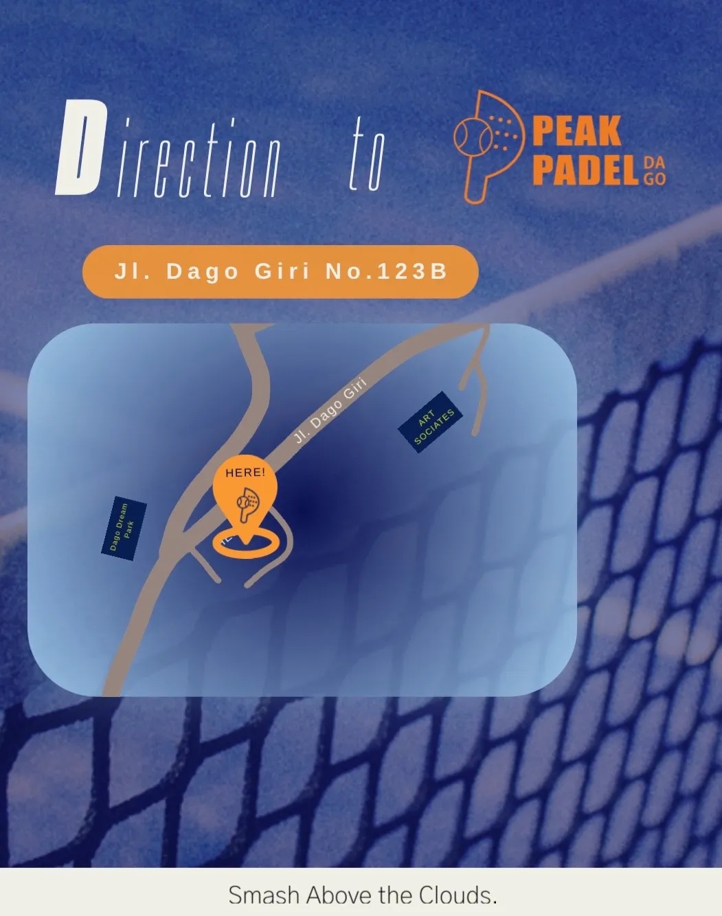 Lokasi Peak Padel Dago