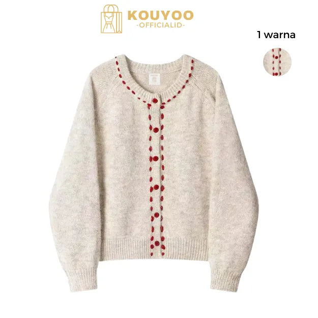 Jual KOUYOO Cardigan Sweater Wanita Korean Style Outer Lucu…