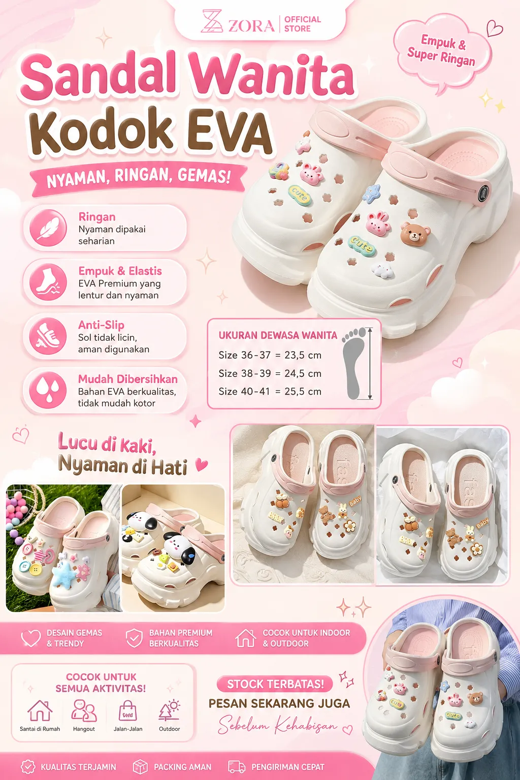 Sandal kodok EVA - Zora