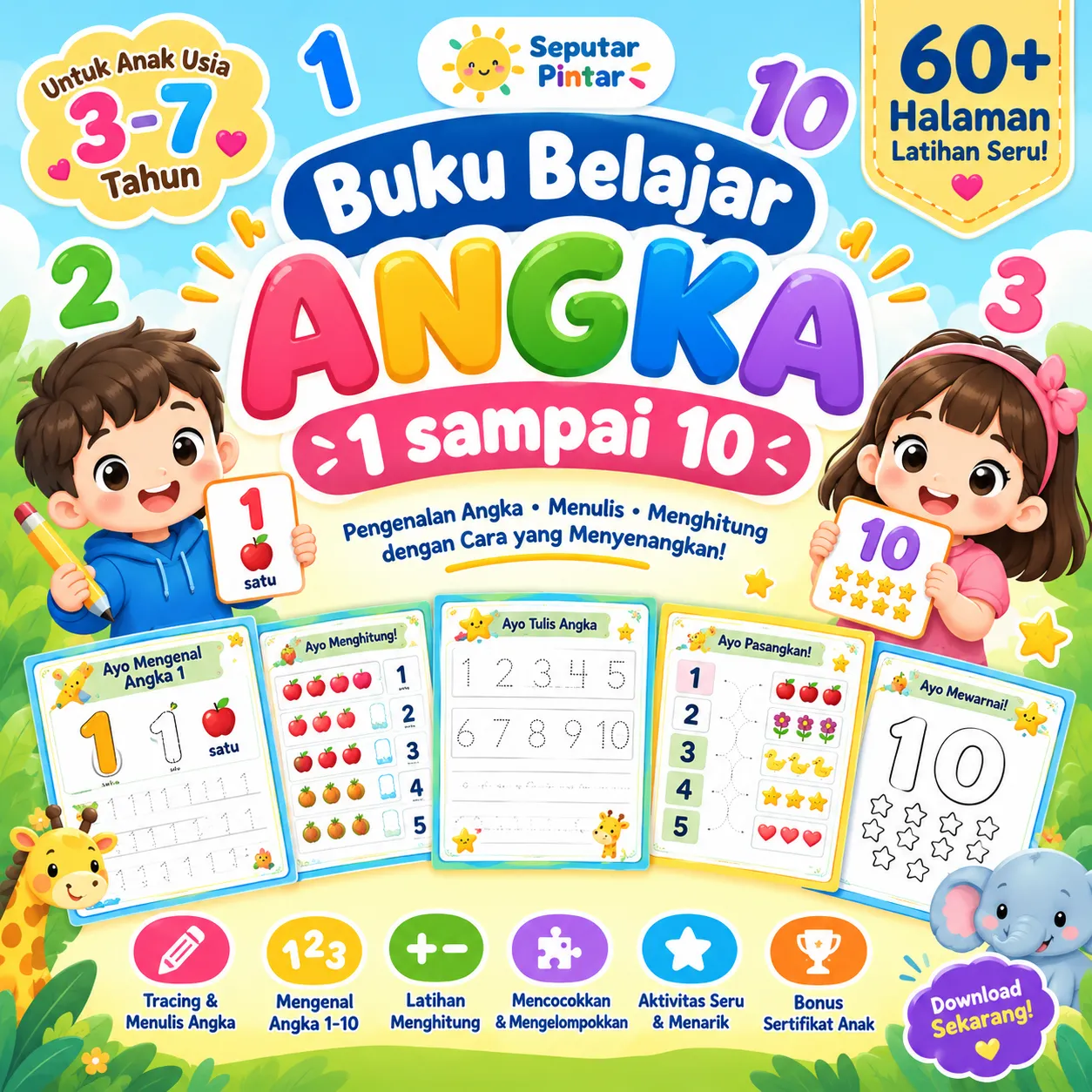 [BUNDLE #2] - BELAJAR ANGKA 1-10