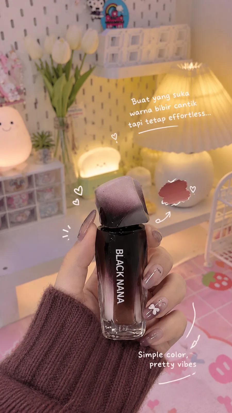 Black nana velvet lip glaze