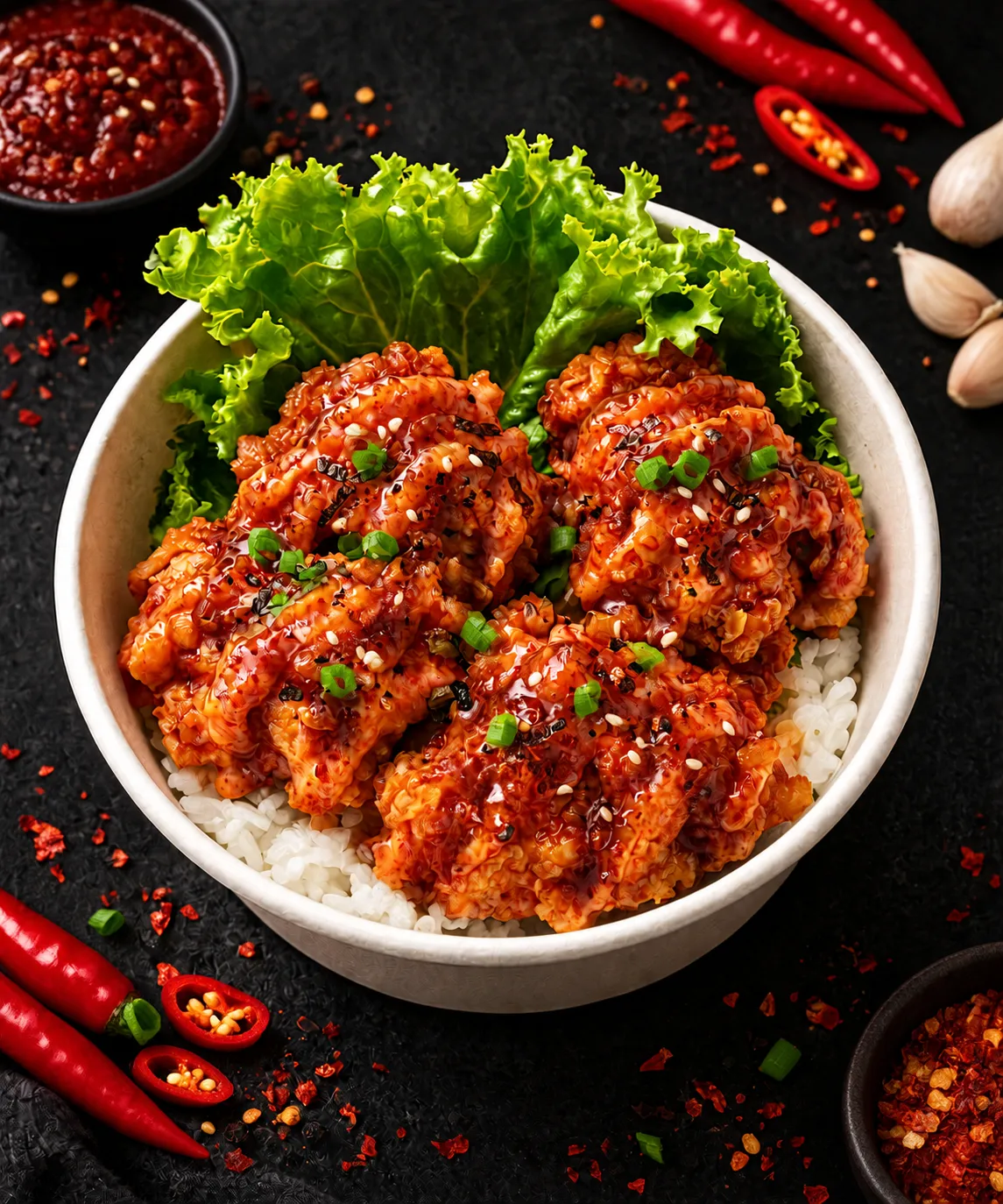 Rice Bowl Ayam Saus Korea Spicy
