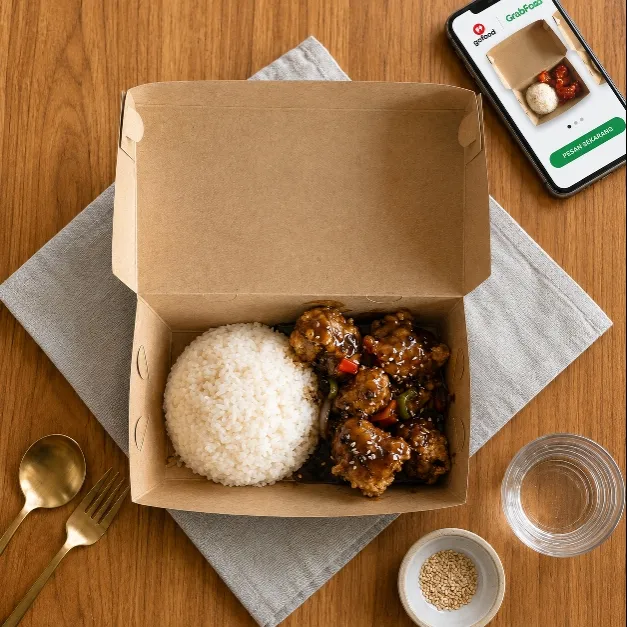 Nasi Putih Ayam Saus Lada Hitam