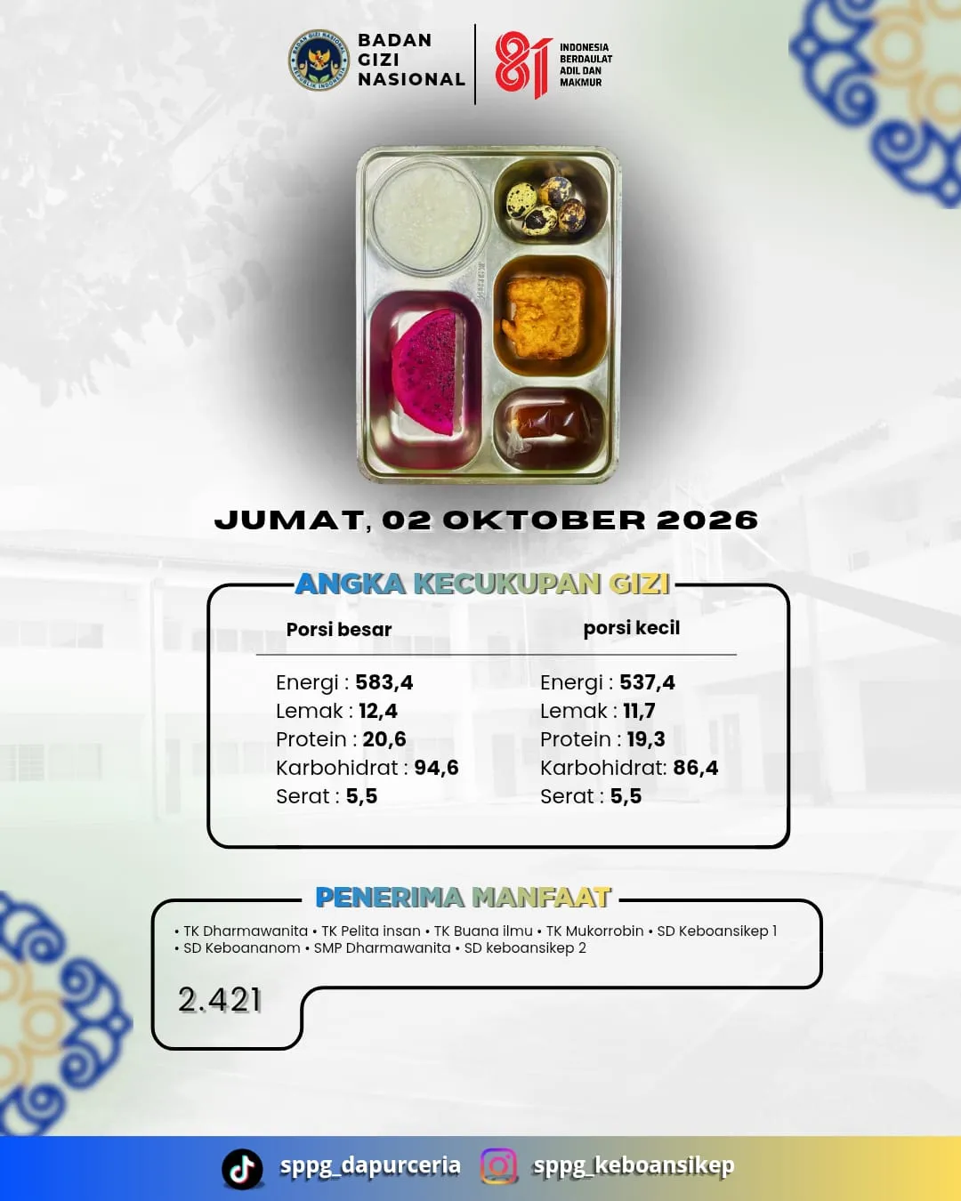 MBG - 02 Oktober 2026