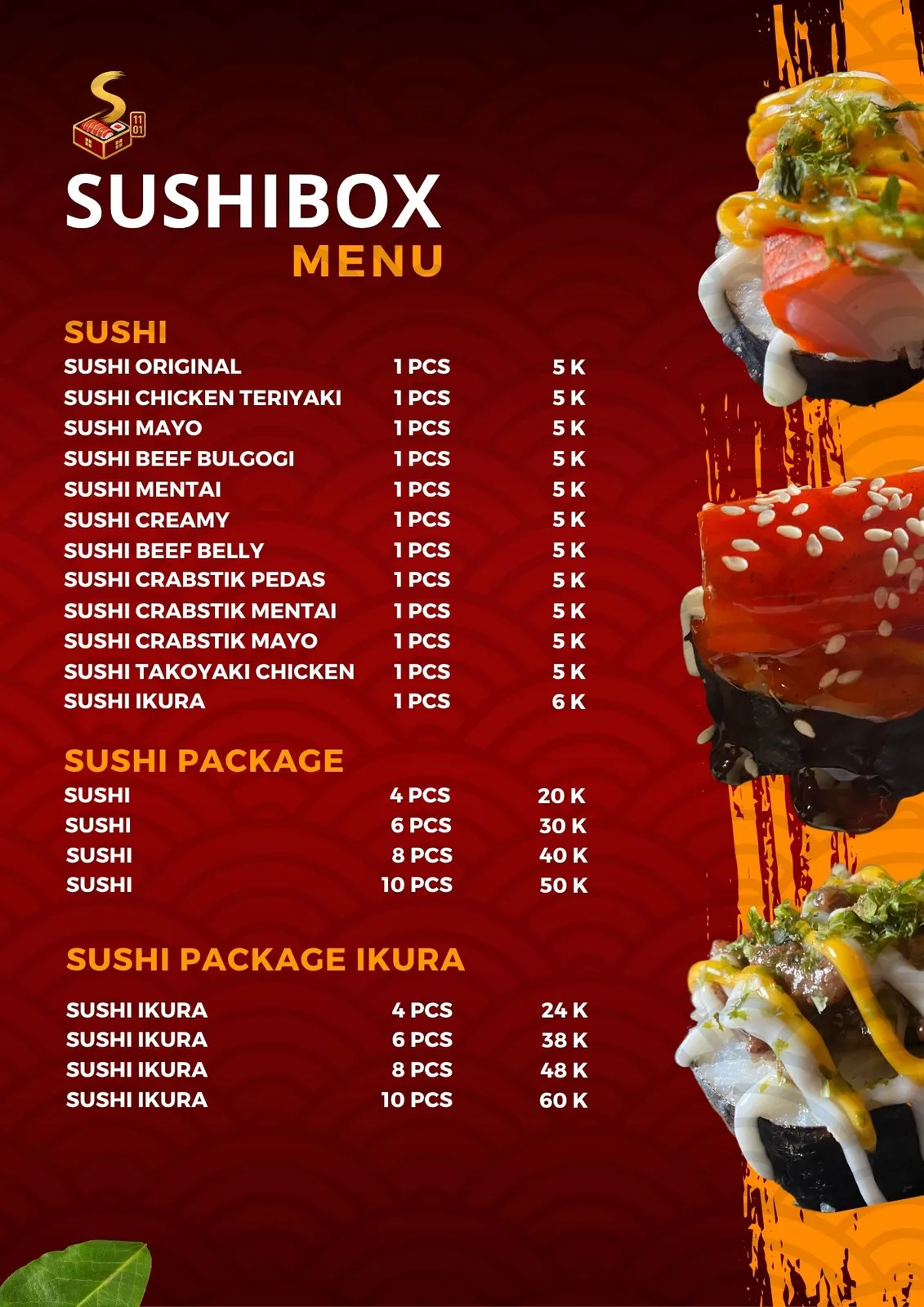 Menu Sushi