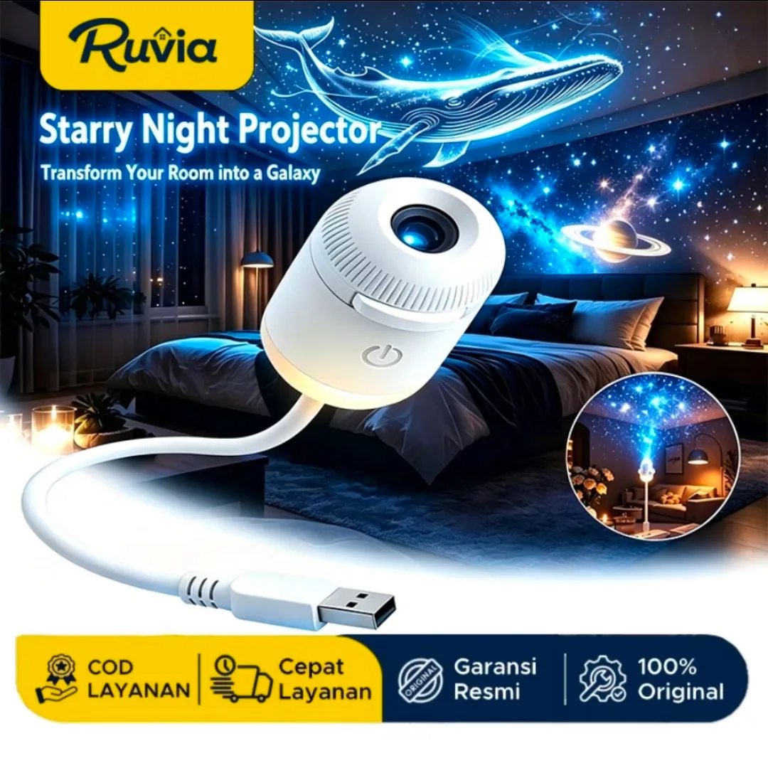 Ruvia proyektor langit - LED lampu tidur