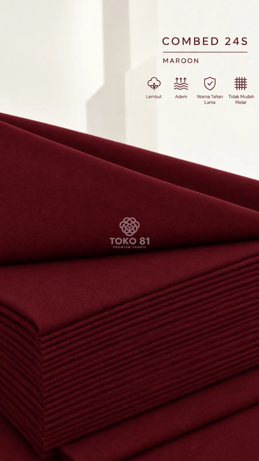 Combed 24'S  - MAROON
